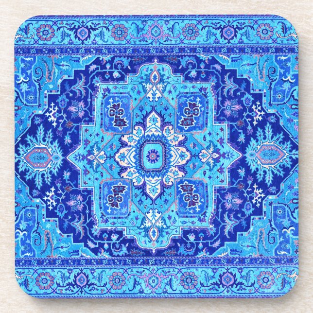 Porta-copo RUG PERSA - Azul (Frente)