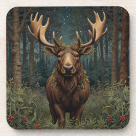 Porta-copo Rustic Christmas moose deer boho woodland forest 