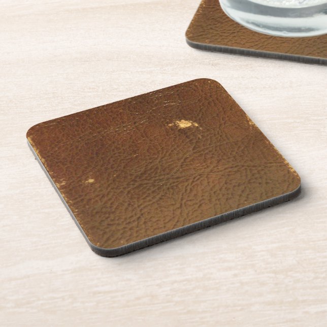 Porta-copo Rustic Faux Brown Leather (Left Side)