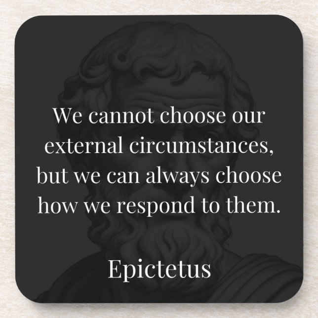 Porta-copo Sabedoria de Epictetus: empoderamento através da r (Frente)