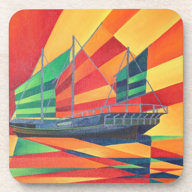 Porta-copo Sail Away Junk Pleasure Boat (Frente)