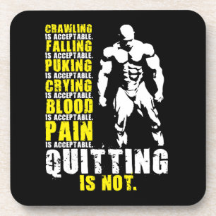 Porta-copo Sair Não É Aceitável - Motivação do Workout