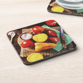Porta-copo "Salada caseira de legumes" Foto bonita. Compre ag