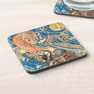 Porta-copo Salamandra de luta do Samurai japonês