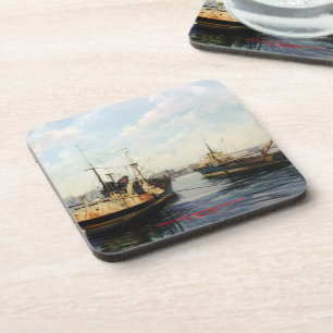 Porta-copo Saliendo a feaner/Saíndo a faenar/pescando