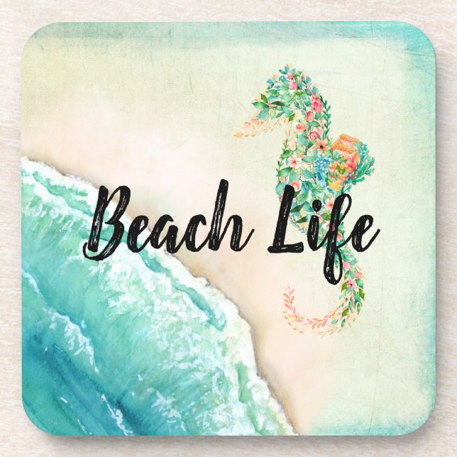 Porta-copo Saltwater Beach Life Seacavalo (Frente)