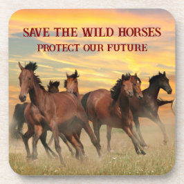 Porta-copo Salvar os cavalos selvagens