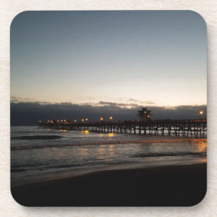 Porta-copo San clemente pier night time oceano california