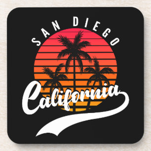 Porta-copo San Diego Retro Sunset Bebida Coaster