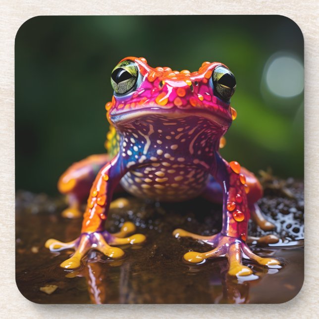 Porta-copo 🐸 Sapo arco-íris oriental (Frente)