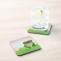 Sapo Verde Relaxando a segurança da almofada de lí