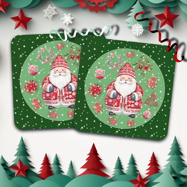 Porta-copo Scandinávia Santa Claus Green (Criador carregado)