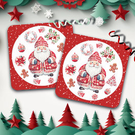 Porta-copo Scandinávia Santa Claus Red