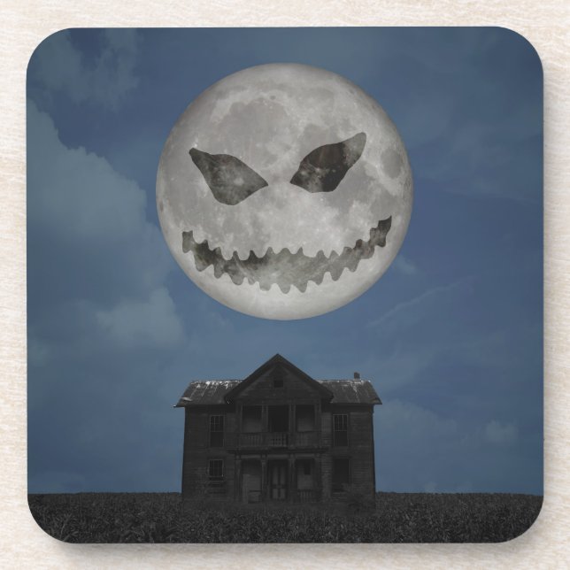 Porta-copo Scary Jack O Lantern Halloween Moon (Frente)