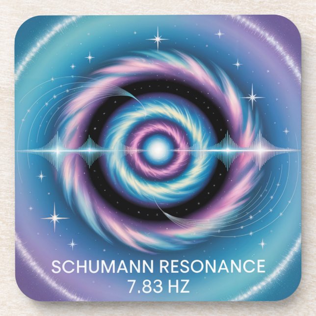 Porta-copo Schumann Resonance 7.83 Hz Plastic Coaster Set (Frente)