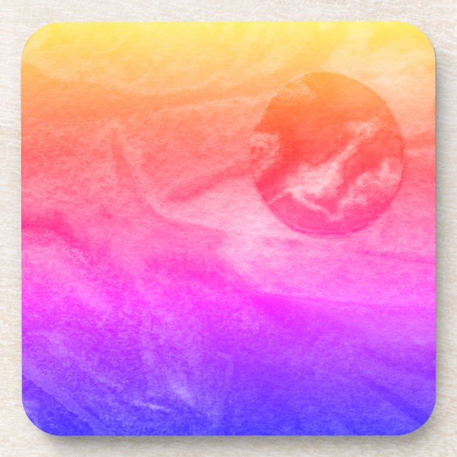 Porta-copo Sci-Fi - mundos do planeta alienígena fantasia (Frente)