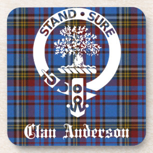 Porta-copo Scottish Clan Anderson Crest & Tartan