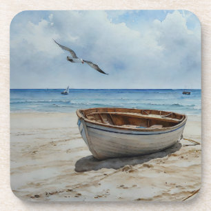 Porta-copo Seabreeze Serenade. Cena Colorida Serene Boat