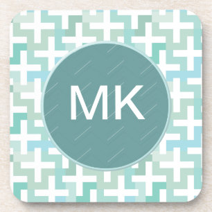 Porta-copo Seafoam Green Geométrico