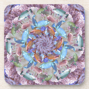 Porta-copo Seascape Kaleidoscopic em Pastels brilhantes