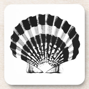 Porta-copo Seashell - preto e branco