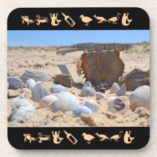Porta-copo Seashells on Beach por Shirley Taylor