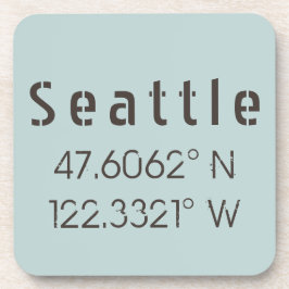Porta-copo Seattle Latitude e Longitude