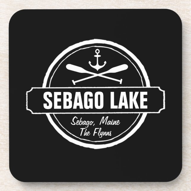 PORTA-COPO SEBAGO LAKE MAINE PERSONALIZADO CIDADE E NOME (Frente)