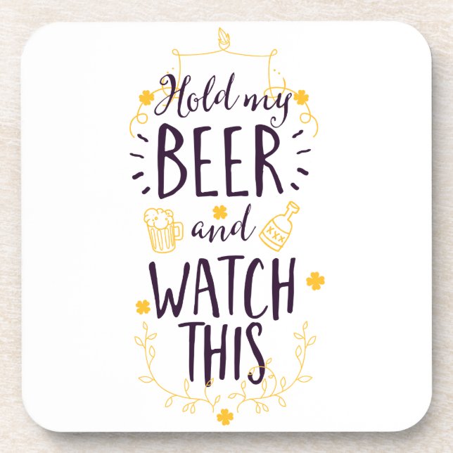 Porta-copo Segure minha cerveja e veja isso (Frente)