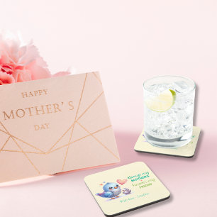 Porta-copo Sempre minha mãe - Mãe de pássaros e bebê