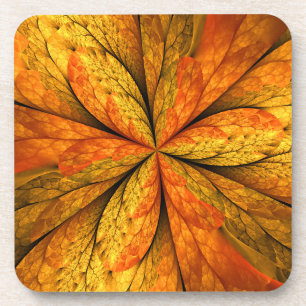 Porta-copo Sensação de outono, Flor Fractal Abstrato modern