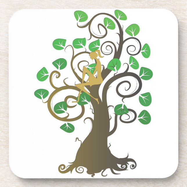 Porta-copo Sentado na árvore (Frente)