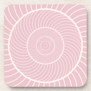 Porta-copo Sequência fibonacci em espiral de caracol, cor-de-