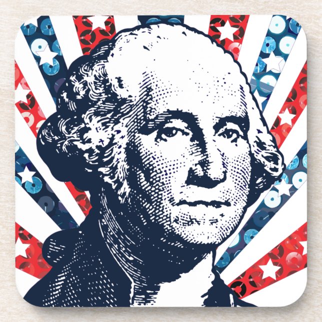 Porta-copo sequin george washington (Frente)