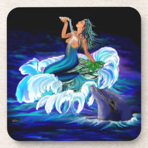 Porta-copo Sereia com golfinho