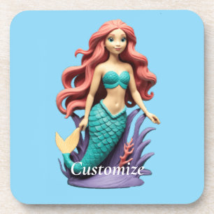 Porta-copo Sereia de Cabeça Vermelha e Bonita Thunder_Cove