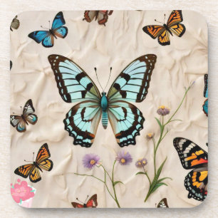 Porta-copo "Serene Butterfly Elegance"