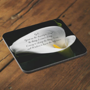 Porta-copo Serenity Prayer Calla Lily Bloom Floral