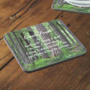 Porta-copo Serenity Prayer Evergreen Forest Foto
