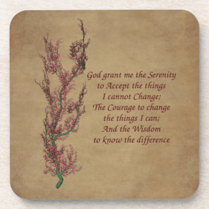 Porta-copo Serenity Prayer Flowers Conjunto de Portas copos I