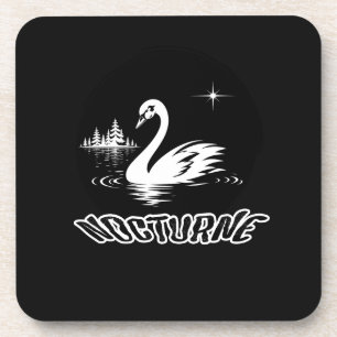 Porta-copo Sereno Noturno Lago dos Cisnes Estética Arte Pop