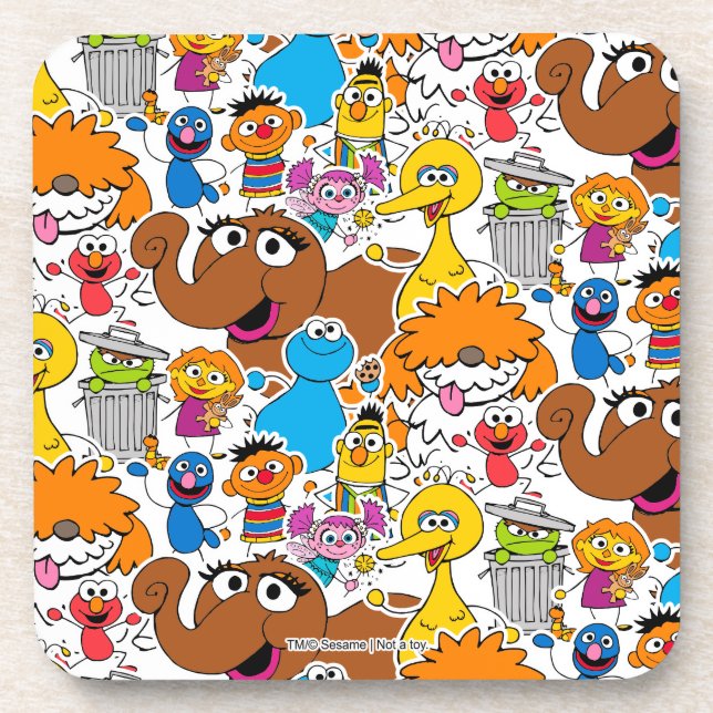 Porta-copo Sesame Street Pals Doodley Patterno (Frente)