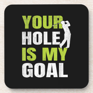 Porta-copo Seu Buraco É Meu Objetivo - Jogador de Golfe Humor