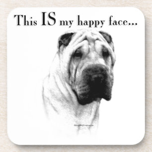 Porta-copo Shar Pei Happy Face Chinês