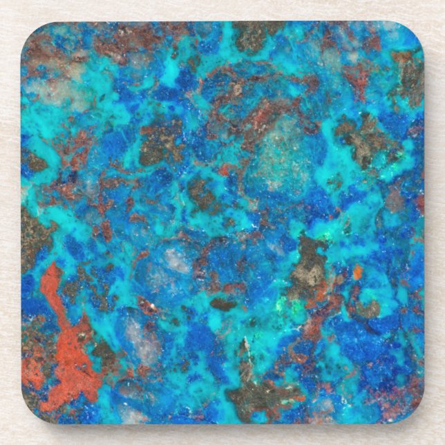 Porta-copo Shattuckita com padrão azul (Frente)