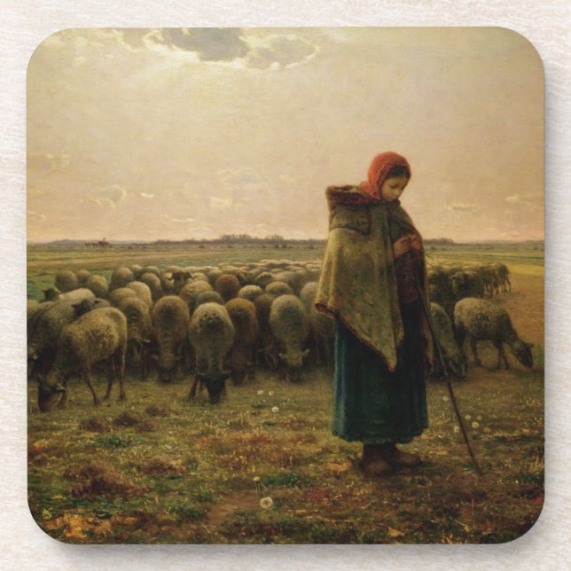 Porta-copo Shepherdess com seu rebanho, 1863 (Frente)