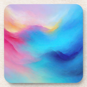 Porta-copo "Shroudglen" Paisagem Rosa e Azul.