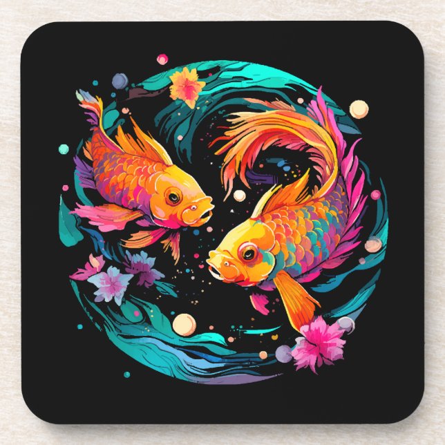 Porta-copo Signo Astrológico de Peixes (Frente)