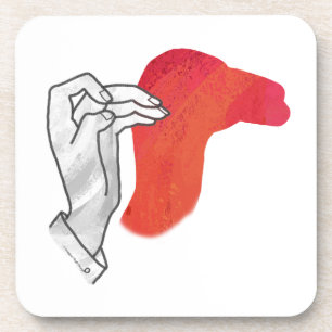 Porta-copo Silhouette Camel Vermelho Mão