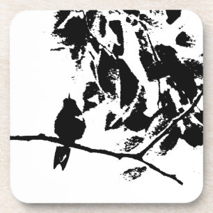Porta-copo Silhouette das Ramificações do Hummingbird e das